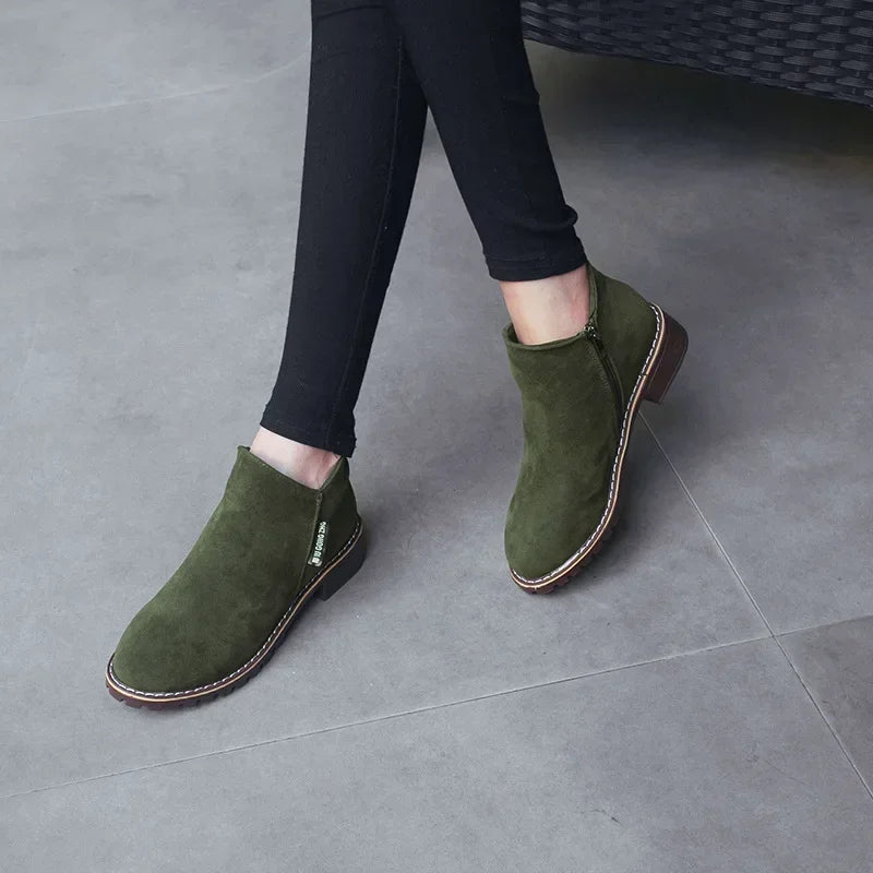 Women Boots 2022 Autumn Winter Boots Female Shoes Brand Ladies Ankle  Heels Shoes Woman Suede Leather Boots