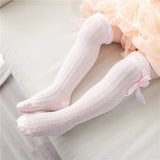 New Kids Socks Cute Bow Knot Baby Girls Knee High Socking Soft Children Socks Princess Toddler Leg Warmers Foot Warm 0-3years