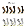 6 Pairs Football Socks Men Women Sports Socks Non-slip Silicone Bottom Soccer Socks Rugby Tennis Volleyball Badminton Socks