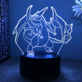 Pokemon Pikachu Charizard Anime Figures 3D Led Night Light Changing Model Action Logo Lampara Collection Brinquedos Figm