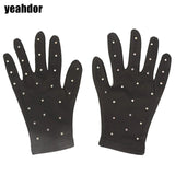 1 Pair Womens Figure Skating Gloves Children Adult Sparkly Rhinestones Gloves for Performance Competition