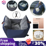 Dog Car Seat Central Control Nonslip Dog Carriers Safe Car Armrest Box Booster Dog Cushion Carrier with Seat Belts Pet Carrier