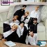 Stray Kids Blanket Soft Sofa Cover Kpop Singer Throw Blanket Fleece Blanket Lightweight Warm Bed Blankets for Bedroom Couch