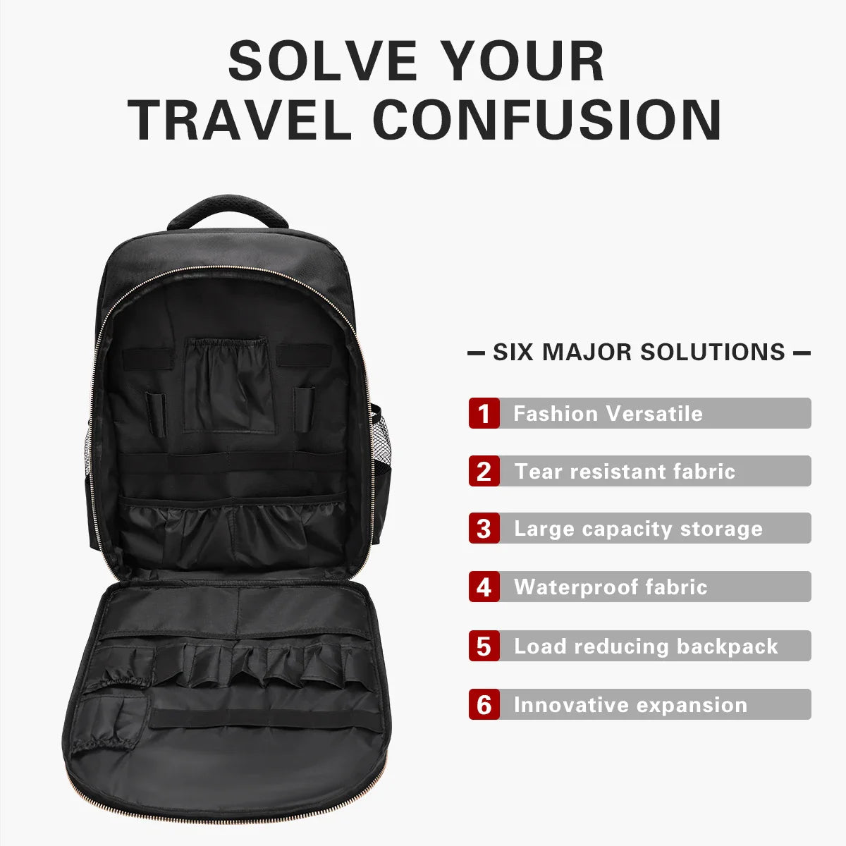 Barber Hairdressing Backpack Multifunctional Storage Bag Beauty Large Capacity Tools Black Travel Bags