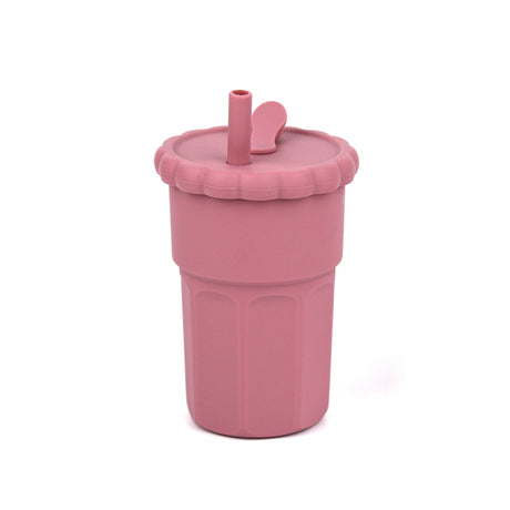 500ML Food Grade Silicone Drink Cup Silicone Baby Straw Cup For Moms