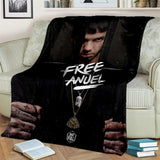 Free Anuel AA Rapper Hip Hop Singer Blanket,Soft Throw Blanket for Home Bedroom Bed Sofa Picnic Travel Office Cover Blanket Kids