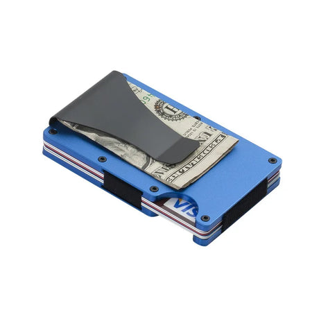 Dropshipping Aluminium Credit Card Holder for Men Wallet New Minimalist Rfid Blocking Slim Anti Protect Metal Cardholder Clip