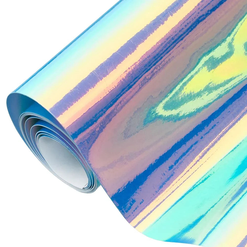 20/30/50CMx1.35M Holographic Blue/Purple/Green Rainbow Chrome Car Motorcycle Wrapping Body Film Sticker Sheets Vinyl Wrap