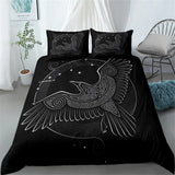 Vikings Duvet Cover Scandinavian Culture Print Bedding Set Mythology Religion Comforter Cover King Queen For Teens Adults Gifts