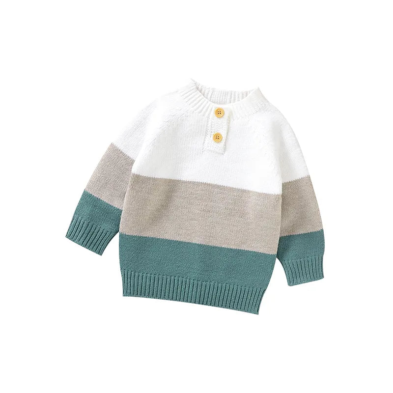 Sweet Cute Long Sleeve O-neck Spring & Autumn Knitwear Baby Boys & Girls Sweater For 6-36 Months Soft Newborn Infant Sweatshirt