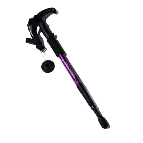 T Shank Shock Absorber Aluminium Alloy 4 Section Walking Sticks Telescoping Cane