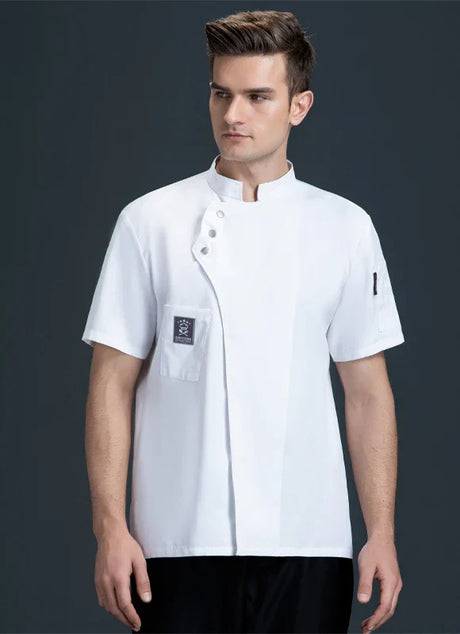 black Chef Jacket long Sleeve chef uniform Cook Coat Chef T-shirt Baker Work Uniform Waiter Restaurant Hotel Clothes women Logo