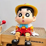 New GK Puppet Crayon Shin-chan Cosplay Pinocchio Series Blockhead Anime Action Figures Cute Gift Ornament Model Birthday Gifts