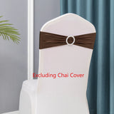 50pcs/Lot Metallic Gold silver Chair Sashes Wedding Chair Decoration Spandex Chair Cover Band for Party Decor birthday