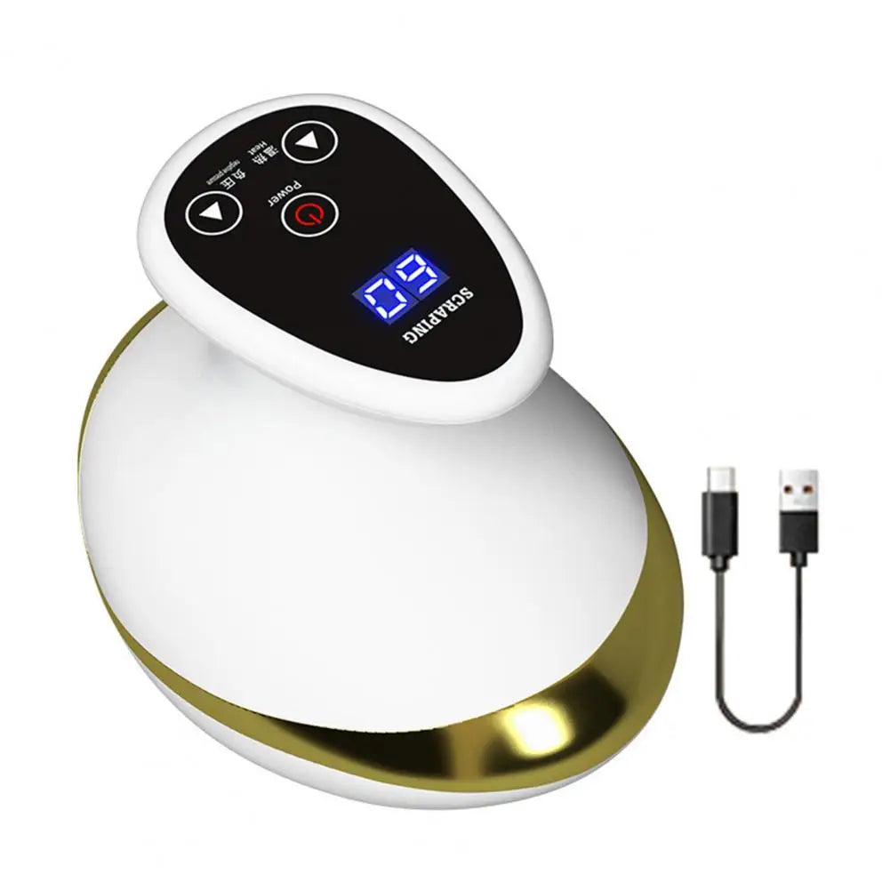 Electric Scraping Instrument Usb Rechargeable Electric Massager with 9 Heating Vacuum Suction Cupping Device for Body Scraping