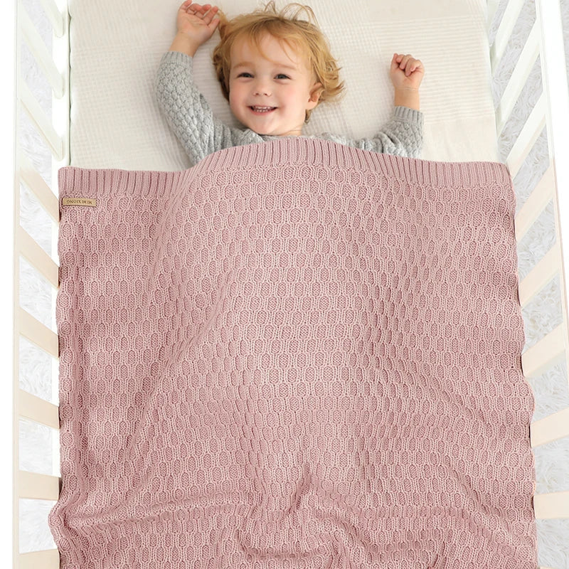 Super Soft Baby Blankets Newborn Infant Kids Boy Girl Stroller Swaddle Wrap Mats Lightweight Knit Toddler Throw Receiving Quilts