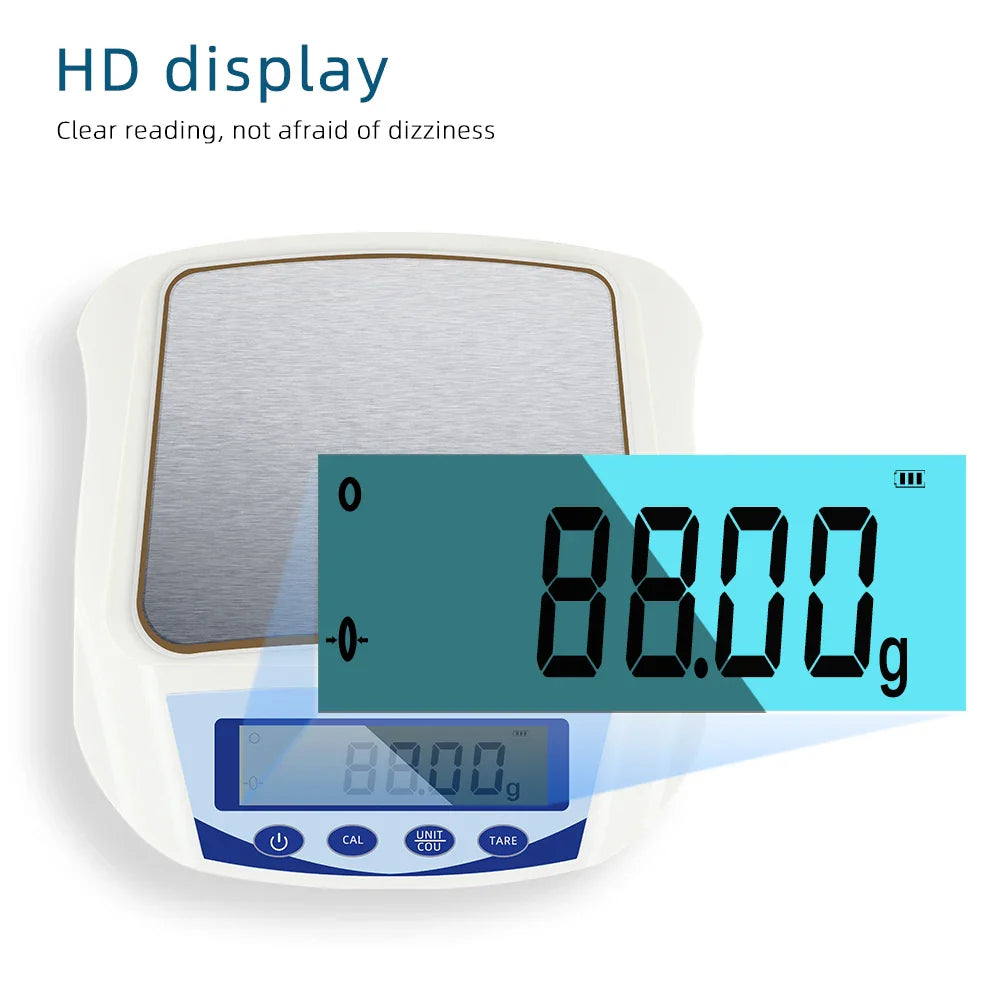 Portable 1000g/0.01g Digital Electronic Balance Scale High Precision Laboratory Jewelry Pocket Scale Kitchen Weighing Machine