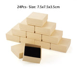 pandahall Cardboard Jewelry box Set Gift Boxes for Earrings Ring Necklace Packing jewelry organizer Display Boxes 9x7x3cm 12pcs