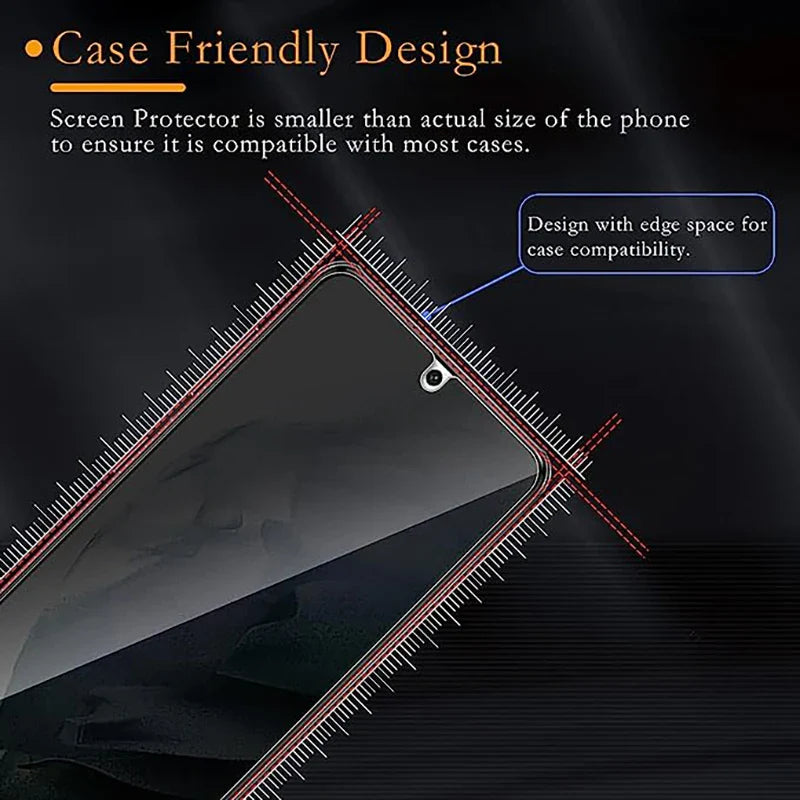 Anti Spy Tempered Glass For Samsung Galaxy S24 S23 Ultra Privacy Screen Protector S22 S21 Plus Note 20 5G Fingerprint Unlock