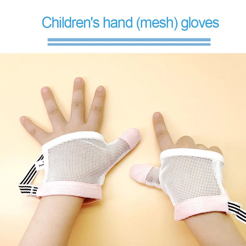 Newest Baby Prevent Bite Fingers Nails Glove Children Infant Anti Biting Eat Hand Protection Gloves For Toddle Kids Harmless Set