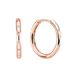 Rose Gold Hoop Earrings For Women 925 Silver Original Pave CZ Heart Ciecle Star Moon U Shape Earrings Luxury Wedding Jewelry