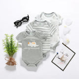 3PCS Infant Baby Cute Graphic One-piece Clothes For Boys And Girls, Newborn Pure Cotton Summer Romper newborn clothes