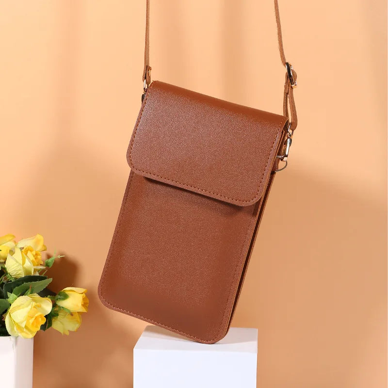 2023 Bag for Women Phone Shoulder Bag Touch Screen Cell Phone Purse PU Leather Crossbody Bag Handbag Card Holder Messenger Bag