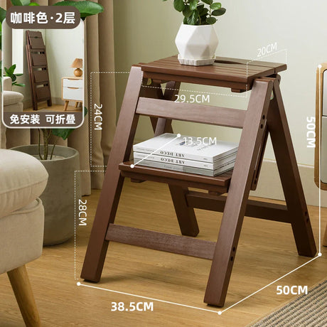 Platforms Telescoping Step Stools Foldable Attic Bar Portable Small Step Ladders Indoor Bamboo Escada Dobravel Home Furniture