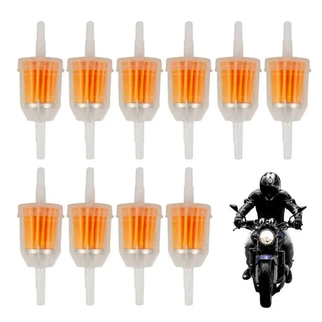 10pcs Universal Motorcycle Oil Filters Moped Gas Fuel Filters Element Motorbike Gasoline Oil Filters Automobiles Accessories