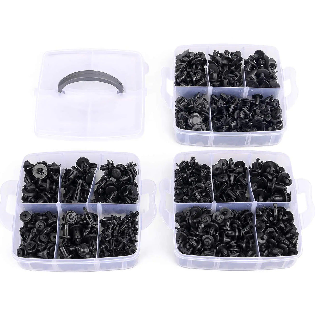 Car Push Retainer Clips Auto Fasteners Assortment Nylon Bumper Fender Rivets with 10 Cable Ties and Fasteners Remover Toyota GM