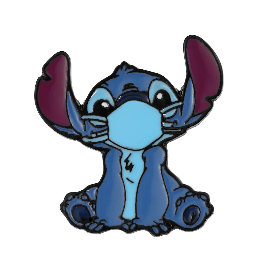 Stitch Lapel Pins for Backpack Accessories Cartoon Lilo & Stitch Enamel Brooch Jacket Badge for Kids Cute Jewelry Gifts