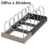 Kitchen Cabinet Organizers for Pots and Pans Expandable Stainless Steel Storage Rack Cutting Board Drying Cookware Shelf