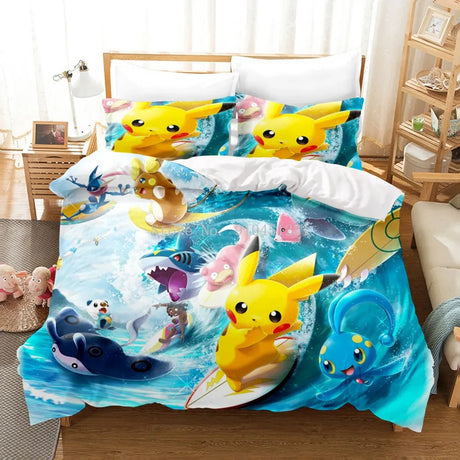 Pokemon Animation Derivatives Bedding Sets Australia / Europe / USA Full Queen King Size Kids Children Boys Quilt Duvet Cover