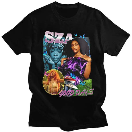 Rapper SZA CTRL X SOS Album Graphic Print T Shirt Vintage Punk Hip Hop Harajuku T Shirt Fashion Casual Plus Size T Shirt Women