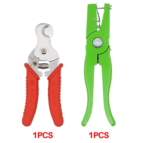 Ear Tag Applicator Clamp & Cutter Pliers Farm Animal Metal Ear Thorn Tongs Swine Cow Sheep Rabbit Identification Tool Kit