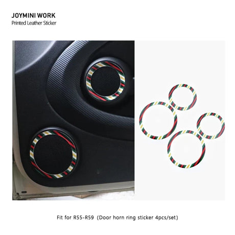 Car Speaker Cover Trim Sticker Door Horn Decoration Ring For MINI COOPER R55 R56 R57 R58 R59 Decorative Stickers Accessories