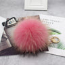 Big Size 15cm Real Fox Fur Ball Keychain Natural Raccon Fur Tassels Leather Strap Key Chain Ring Pendant For Women Charm f278