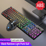 Three-piece Set Punk Gaming Keyboard and Mouse Earphone Set Luminous Keyboards 1600 DPI Mice Headset Combos Computer Accessories