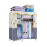 123x45x170cm Bedroom Portable Foldable Cloth Wardrobe Organizer Clothes Folding Canvas Wardrobe Closet Rack for Clothes