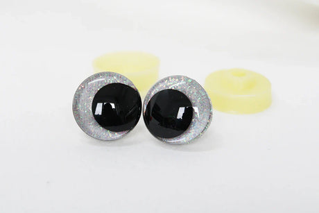 10pairs new eyes 12mm 14 16 18 20 25 30mm  3D Cartoon glitter toy safety eyes  doll eyes eyes with hard washer -C11