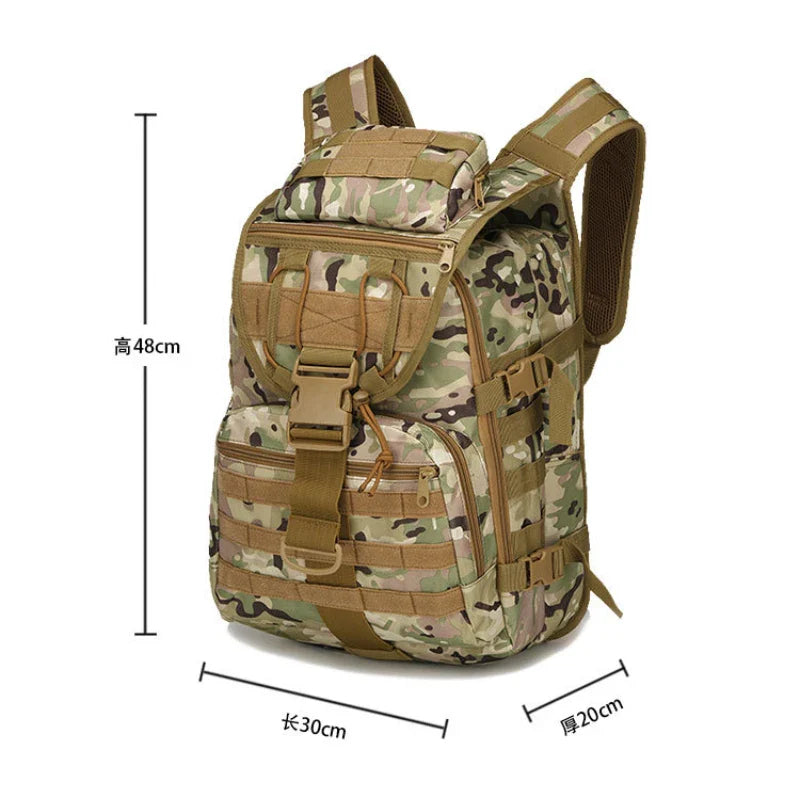 40L Military Tactical Waterproof Backpacks Large Capacity Portable Fishing Hunting Bags Outdoor Sports Climbing Camo Backpack