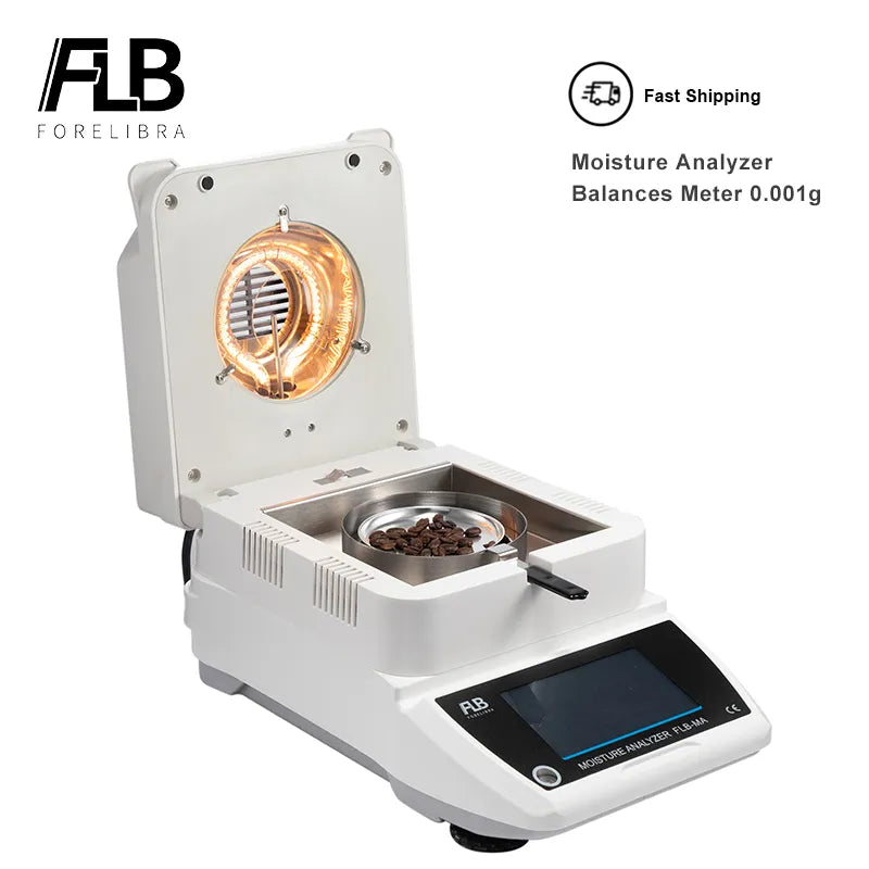 Moisture Analyzer Balance Meter 0.001g Readability Touch Screen Laboratory Balance 110gx0.001grams 110V or 220V