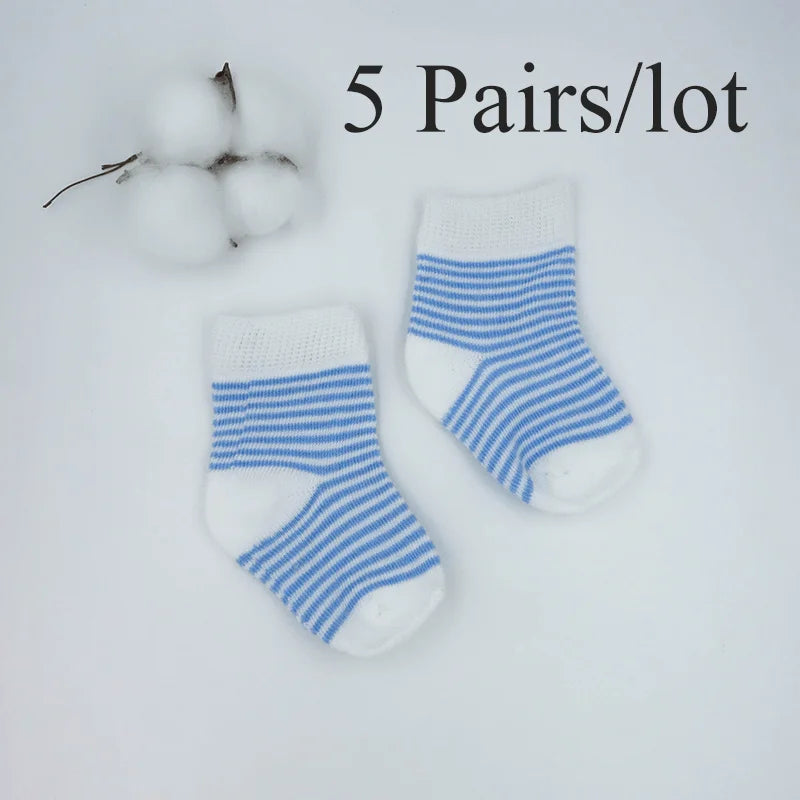 1 Pairs Sets 0-6M Baby Blue Striped Socks