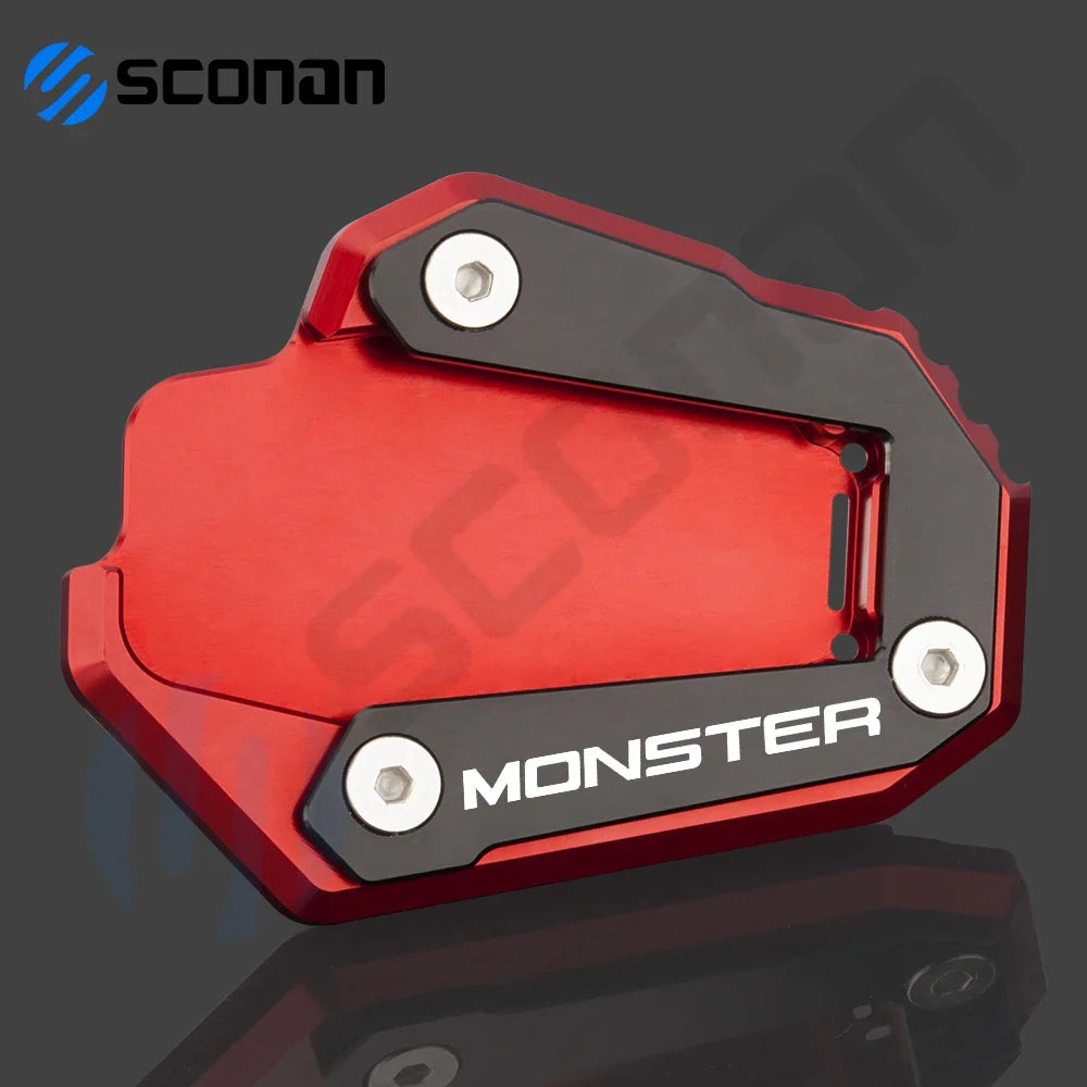 For Ducati Monster 1200 1200R 1200S 821 937 950 PLUS Motorcycle CNC Kickstand Side Stand Extension Pad Support Plate Accessories