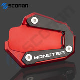 For Ducati Monster 1200 1200R 1200S 821 937 950 PLUS Motorcycle CNC Kickstand Side Stand Extension Pad Support Plate Accessories