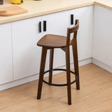 Backrest High Bench High Stool Home Living Room Dining Room Bar Counter Chairs Solid Bamboo Bar Stools Cash Register Ottomans