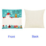 5pcs Sublimation DIY White Blank Linen Square Merry Christmas Pillow Case