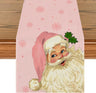 Pink Santa Claus Theme Decoration Kitchen Table Rectangular Table Runner Suitable for Family Dinner Wedding Party Accessories