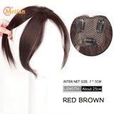 MEIFAN Middle Part Fake Bangs Fringe Synthetic Topper Hairpiece Clip-In Bang Extension Natural Invisible Clourse Hairpiece Women