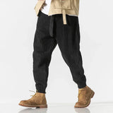 Winter New Japanese Men's Waistband Corduroy Harem Pants Casual Jogging Sweatpants Hip-hop Street Male Large Size M-5XL